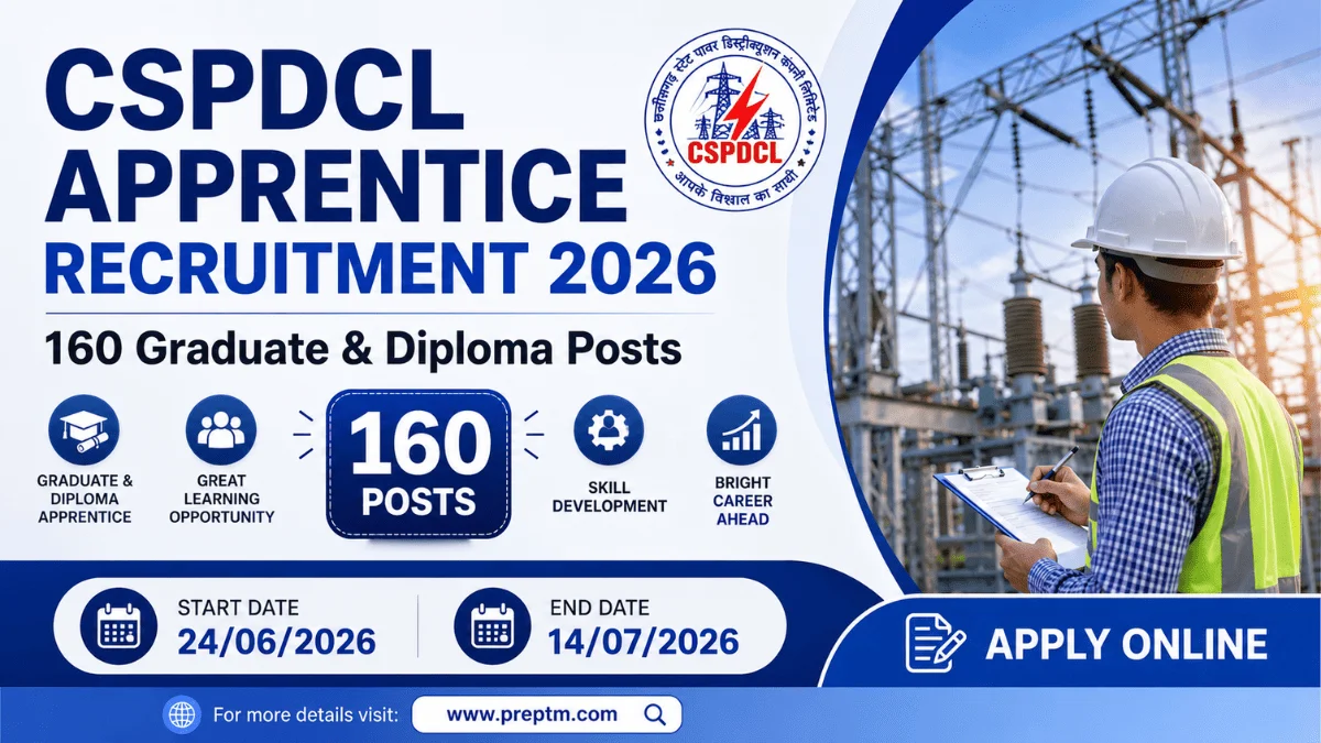 CSPDCL Apprentice Recruitment 2026: 160 Graduate & Diploma Posts Out